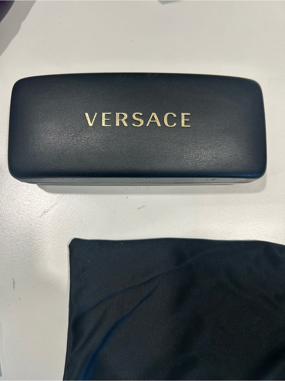 Versace Black Sunglasses with Gold Accents - Picture 6 of 7